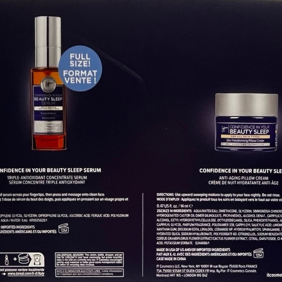 it Cosmetics 
BEST BEAUTY SLEEP EVER SKINCARE GIFT SET + LUXE MAKEUP BAG - Picture 6 of 10